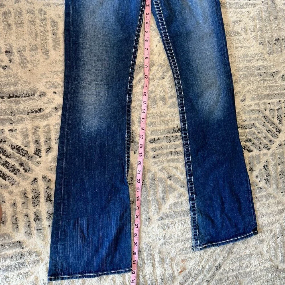 Big Star Remy Low Rise Women's Jeans Size 27 Long Dark Blue Bootcut Vintage - Picture 4 of 15
